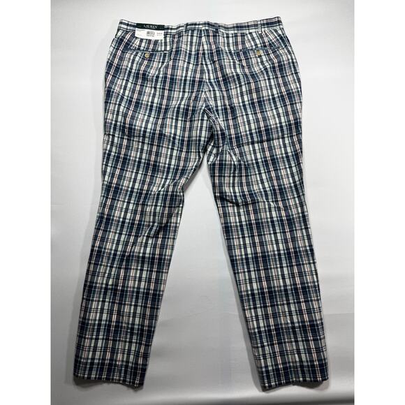 NWT Lauren Ralph Lauren Men's Neville Blue Plaid Pants - Size 40x30 (41x30) - Picture 2 of 5